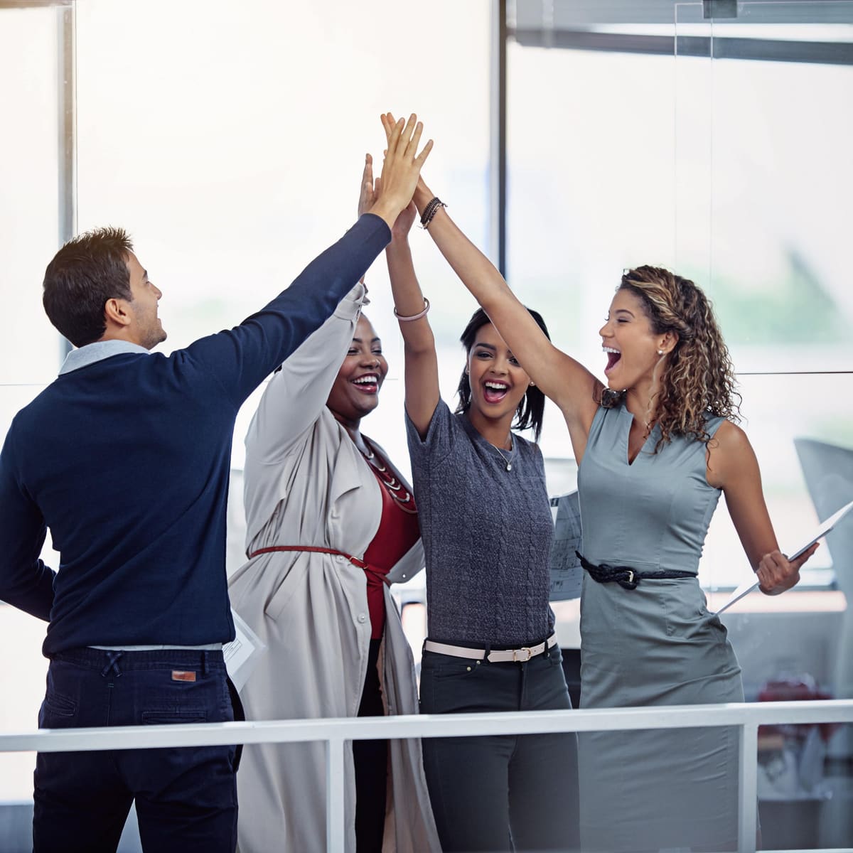 The Stratapath team collaborating in a meeting