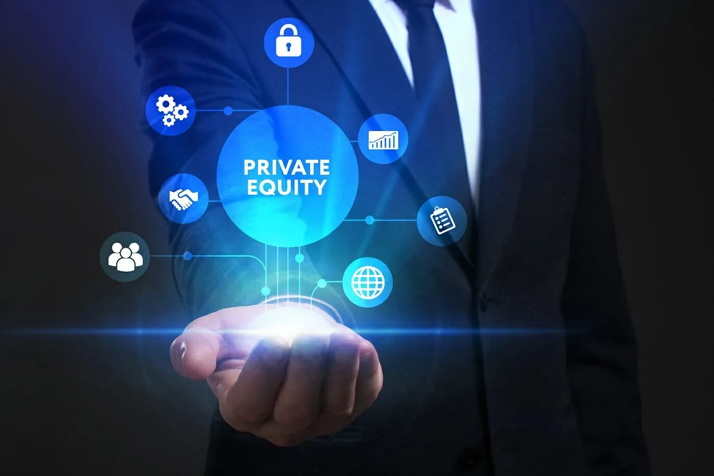 Private equity investors reviewing an opportunity